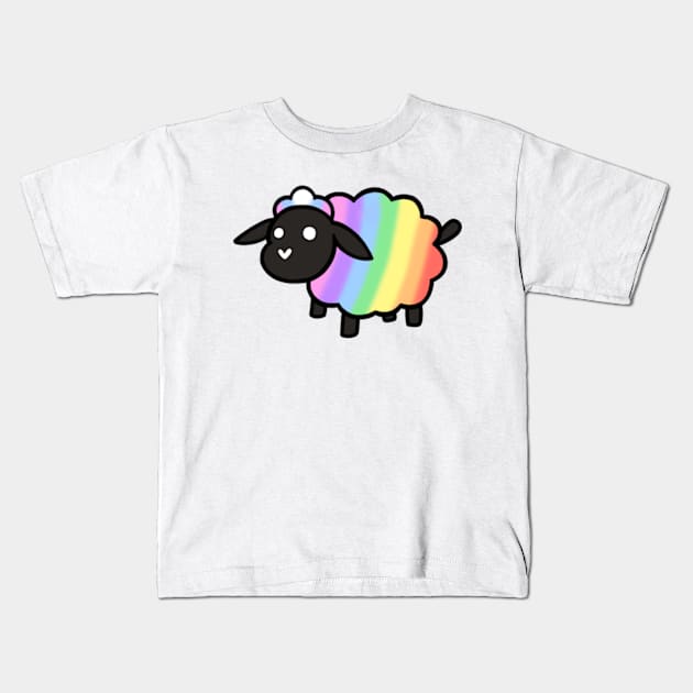 Rainbow Sheeps (Is a Proud Sheep) Kids T-Shirt by JadedOddity